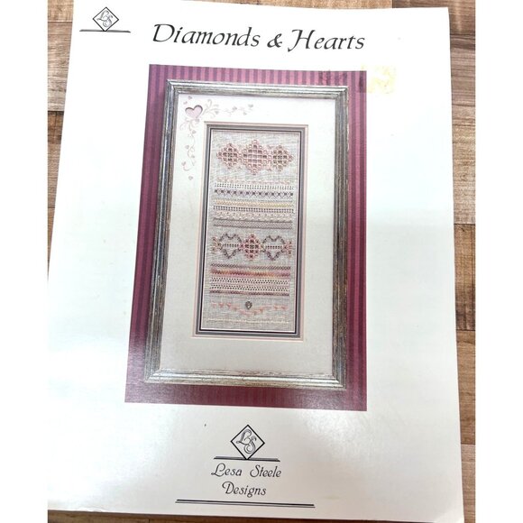 Diamonds & Hearts Cross Stitch Pattern By Lesa Steele Designs - Picture 2 of 3